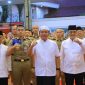 Gubernur Sumsel H Herman Deru saat menghadiri silaturahmi dan buka puasa bersama Dewan Pengurus Provinsi Ikatan Keluarga Alumni Pendidikan Tinggi Kepamongprajaan Sumatera Selatan serta para Praja IPDN di Griya Agung, Palembang, Minggu 15 Maret 2026.