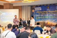 PT PLN [Persero] Unit Induk Distribusi Sumatera Selatan, Jambi, dan Bengkulu [UID S2JB] menggelar kegiatan buka puasa bersama dengan Forum Wartawan Peduli Energi Sumatera Selatan [FWPE Sumsel] di Hotel Santika Radial Palembang, Senin 16 Maret 2026.