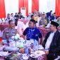Gubernur Sumatera Selatan Dr H Herman Deru saat mengikuti video conference Sistem Keamanan dan Ketertiban Lingkungan pada malam takbiran dan menjelang Idulfitri 1447 Hijriah, Jumat 20 Maret 2026.