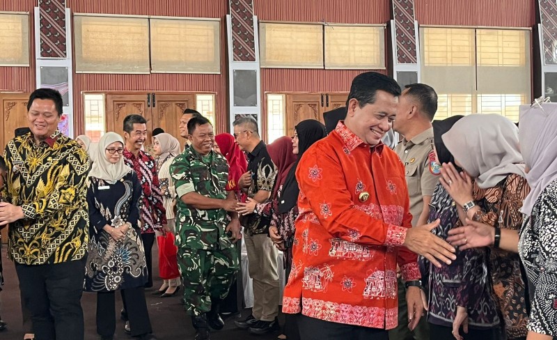 Bupati Banyuasin, Askolani Jasi saat memghadiri Musrenbang RKPD Tahun 2026 untuk penyusunan RKPD 2027.