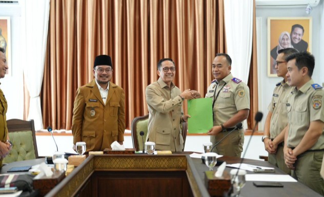 Pertemuan Pemerintah Kota Palembang bersama BPN pada Senin 30 Maret 2026