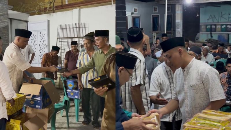 Anggota DPRD OKU Timur, dari Fraksi Partai Amanat Nasional [PAN] Muhamad Irfanjid, menggelar kegiatan buka puasa bersama masyarakat, Tim pemenangan, serta jajaran perangkat desa Srikaton kecamatan buay Madang Timur, Rabu 18 Maret 2026.