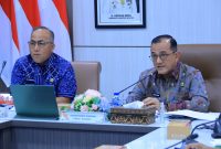 Sekretaris Daerah Provinsi Sumatera Selatan, Dr Drs H Edward Candra MH memimpin Rapat Finalisasi Penyusunan Program Strategis Nasional di Ruang Rapat Bina Praja, Palembang, Jumat 27 Maret 2026.