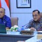 Sekretaris Daerah Provinsi Sumatera Selatan, Dr Drs H Edward Candra MH memimpin Rapat Finalisasi Penyusunan Program Strategis Nasional di Ruang Rapat Bina Praja, Palembang, Jumat 27 Maret 2026.