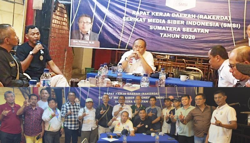 Pengurus Daerah Serikat Media Siber Indonesia Provinsi Sumatera Selatan [SMSI Sumsel] menggelar Rapat Kerja Daerah [Rakerda] 2026 di Kota Lahat yang bertajuk “Meningkatkan Gerak dan Arah Media Siber Melalui Terobosan Strategis”. Kamis malam 2 April 2026.