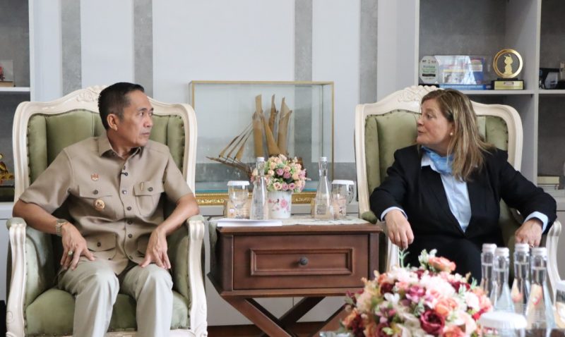 Audiensi antara Walikota Palembang dengan pakar pendidikan inklusif dari University of Colorado, Amerika Serikat, mrs Shelley Herron Phd, yang berlangsung pada Selasa 7 April 2026 di rumah dinas walikota palembang.