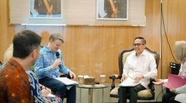Kunjungan Duta Besar Australia untuk Indonesia, Roderick Brazier, di Ruang Audiensi Wali Kota Palembang Ratu Dewa, Rabu 8 April 2026.
