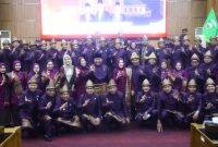 Gubernur Sumatera Selatan Dr H Herman Deru saat menghadiri Rapat Paripurna DPRD Kabupaten Musi Rawas dalam rangka HUT ke-83, Senin 20 April 2026.