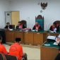 Sidang perkara dugaan Tindak Pidana Pencucian Uang [TPPU] yang bersumber dari kejahatan narkotika dengan terdakwa Sutarnedi alias Haji Sutar, Apri Maikel Jekson, dan Debyk kembali digelar di Pengadilan Negeri Palembang, Senin 20 April 2026, dengan agenda pembacaan nota pembelaan [pledoi].