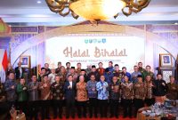 Gubernur Sumsel Dr H Herman Deru dalam Halal Bihalal Masyarakat Perantau Sumbagsel di Griya Agung, Sabtu 25 April 2026.