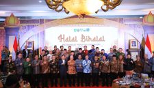 Gubernur Sumsel Dr H Herman Deru dalam Halal Bihalal Masyarakat Perantau Sumbagsel di Griya Agung, Sabtu 25 April 2026.