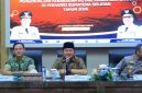 Gubernur Sumsel Dr H Herman Deru saat membuka Rapat Koordinasi Pengendalian Karhutbunla di Auditorium Pemprov Sumsel, Jumat 24 April 2026, siang.