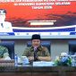 Gubernur Sumsel Dr H Herman Deru saat membuka Rapat Koordinasi Pengendalian Karhutbunla di Auditorium Pemprov Sumsel, Jumat 24 April 2026, siang.
