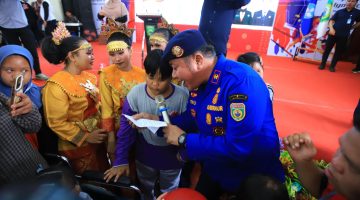 Gubernur Sumsel Dr H Herman Deru saat menghadiri Kejuaraan Daerah Special Olympics Indonesia [SOIna] 2026 tingkat SLB se-Sumsel yang berlangsung di SLB Negeri Pembina, Kamis 30 April 2026.