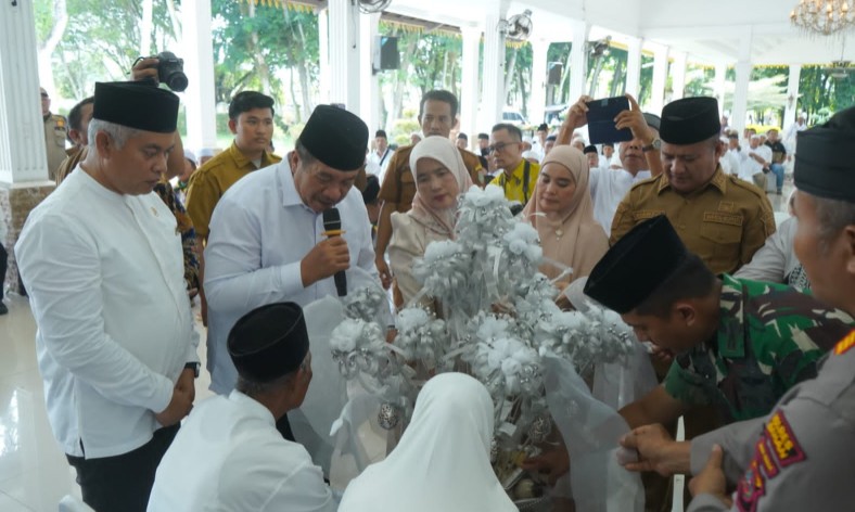 Pemerintah Kabupaten [Pemkab] Asahan melalui Kantor Haji dan Umrah menyelenggarakan acara pelepasan atau Upah-Upah Calon Jamaah Haji [CJH] tahun 1447 H/2026 M.