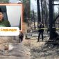 Kondisi sumur minyak ilegal pasca kebakaran hebat di lahan HGU PT Hindoli Musi Banyuasin dan Foto Pemerhati Lingkungan Yuliusman.