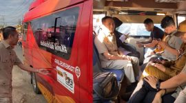 Wali Kota Palembang Ratu Dewa menunjukkan teladan nyata dengan meninggalkan kendaraan dinas dan memilih naik transportasi umum untuk berangkat kerja, Selasa 7 April 2026.
