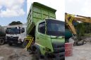Kejati Sumsel menyita total 14 unit alat berat dan kendaraan operasional, terdiri dari delapan unit truk mixer, lima unit dump truk, serta satu unit excavator.
