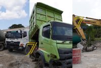 Kejati Sumsel menyita total 14 unit alat berat dan kendaraan operasional, terdiri dari delapan unit truk mixer, lima unit dump truk, serta satu unit excavator.