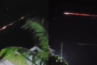 Tangkapan layar dari akun IG@jurnalperistiwa_official [penampakan benda misterius di langit wilayah Lampung]
