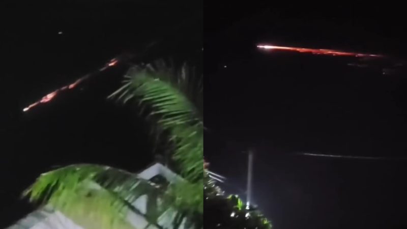 Tangkapan layar dari akun IG@jurnalperistiwa_official [penampakan benda misterius di langit wilayah Lampung]