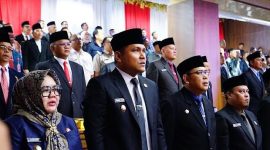 Wakil Wali Kota Prabumulih menghadiri Rapat Paripurna DPRD Kabupaten Musi Rawas dalam rangka memperingati Hari Ulang Tahun [HUT] ke-83 Kabupaten Musi Rawas, yang digelar di Ruang Rapat Paripurna DPRD Musi Rawas, Senin 20 April 2026.