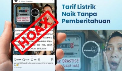 PLN Imbau Hati-hati Informasi Hoax Soal Kenaikan Tarif Listrik