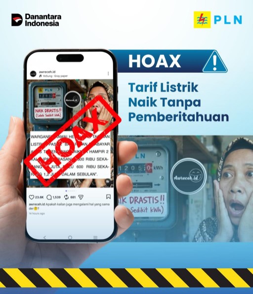 PLN Imbau Hati-hati Informasi Hoax Soal Kenaikan Tarif Listrik