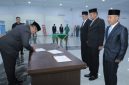 Bupati Asahan Taufik Zainal Abidin, memimpin langsung upacara pengambilan sumpah dan pelantikan Pejabat Pimpinan Tinggi Pratama di lingkungan Pemerintah Kabupaten Asahan.
