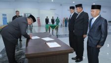 Bupati Asahan Taufik Zainal Abidin, memimpin langsung upacara pengambilan sumpah dan pelantikan Pejabat Pimpinan Tinggi Pratama di lingkungan Pemerintah Kabupaten Asahan.