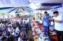 Gubernur Sumsel Dr H Herman Deru saat menghadiri Pengajian Akbar Hari Lahir [Harlah] ke-40 Pondok Pesantren Al Istiqomah yang dirangkaikan dengan Halal Bihalal masyarakat Desa Sumber Harjo di halaman Ponpes Al Istiqomah, Kecamatan Buay Madang Timur, Kabupaten Ogan Komering Ulu [OKU] Timur, Senin 11 Mei 2026, siang.