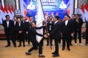 Gubernur Sumatera Selatan Dr H Herman Deru bersama Wakil Gubernur Sumsel H Cik Ujang menghadiri pelantikan Pengurus Daerah Persatuan Seniman Komedi Indonesia [PaSKI] Sumsel dan Koordinator Wilayah [Korwil] PaSKI se-Sumsel periode 2026–2030 di Griya Agung, Kamis 14 Mei 2026, sore.