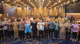Gubernur Sumsel Herman Deru saat menghadiri Sarasehan Nasional MPR RI, Selasa 19 Mei 2025, yang membahas alternatif pembiayaan pembangunan daerah.