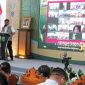 Gubernur Sumsel Herman Deru saat mencanangkan Gerakan Tanam Menyongsong El Nino dan Peningkatan Produksi secara serentak virtual di 17 kabupaten/kota se-Sumsel dari Desa Cahya Bumi, Kecamatan Lempuing, Kabupaten Ogan Komering Ilir [OKI], Selasa 19 Mei 2026.