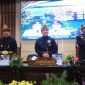 Gubernur Sumatera Selatan, Dr H Herman Deru, bersama Wakil Gubernur Sumsel, H Cik Ujang, menghadiri Rapat Paripurna Istimewa DPRD Provinsi Sumatera Selatan dalam rangka Hari Jadi ke-80 Provinsi Sumatera Selatan di Ruang Rapat Paripurna DPRD Sumsel, Senin 18 Mei 2026, pagi.