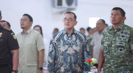 Sekretaris Daerah [Sekda] Provinsi Sumatera Selatan, Dr Drs H Edward Candra MH menghadiri peresmian operasionalisasi 1.601 Koperasi Desa/Kelurahan Merah Putih [KDMP] secara virtual dari Jalan TPH Sofyan, Gandus, Palembang, Sabtu 16 Mei 2026.