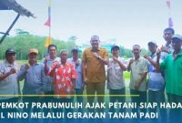 Wakil Wali Kota [Wawako] Prabumulih, Franky Nasril, menghadiri pencanangan Gerakan Tanam Padi Secara Daring Menyongsong El Nino [iklim] 2026, dilaksanakan di Kelurahan Payu Putat, Kecamatan Prabumulih Barat, Selasa 19 Mei 2026.