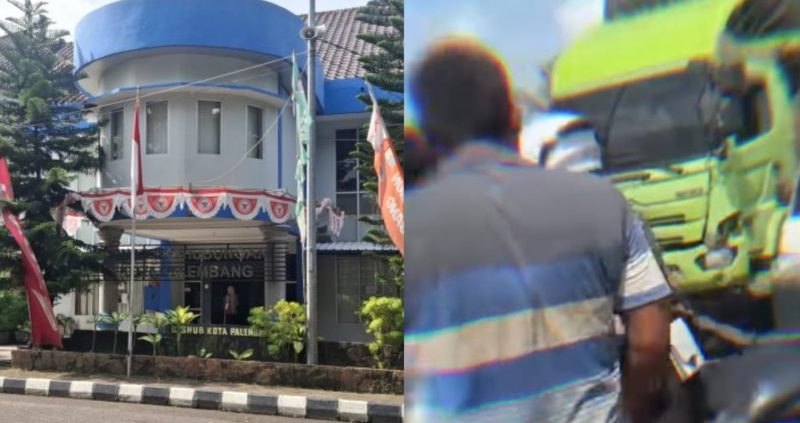 Kantor Dishub Palembang dan gambar kecelakaan beruntun dpicu razia liar oknum petugas Dishub Palembang