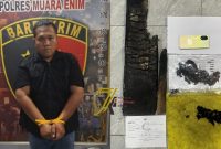 Tersangka MAP [33], pembunuh sadis seorang perempuan di Muara Enim diringkus Polisi beserta barang bukti diamankan