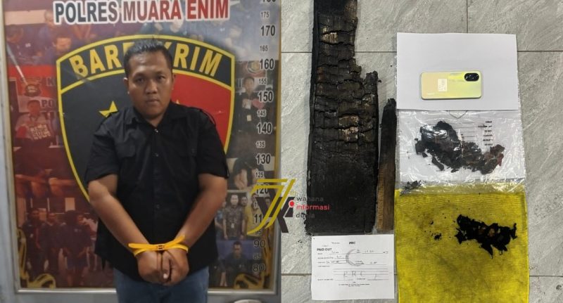 Tersangka MAP [33], pembunuh sadis seorang perempuan di Muara Enim diringkus Polisi beserta barang bukti diamankan