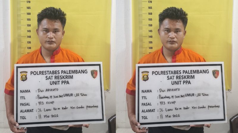 Tersangka rudapaksa berinisial DA [23] ditangkap tanpa perlawanan di kediamannya di kawasan Kelurahan Pulo Kerto, Kecamatan Gandus, setelah polisi melakukan penyelidikan intensif sejak laporan korban diterima.