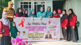 Ketua TP-PKK Prabumulih Hj Linda Apriana Arlan menghadiri kegiatan Deteksi Dini Penyakit Tidak Menular [PTM] Kanker Rahim dan Kanker Payudara yang dilaksanakan di Pustu Cambai, Kelurahan Cambai, Kecamatan Cambai, Kota Prabumulih, Senin 25 Mei 2026