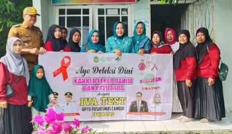 Ketua TP-PKK Prabumulih Hj Linda Apriana Arlan menghadiri kegiatan Deteksi Dini Penyakit Tidak Menular [PTM] Kanker Rahim dan Kanker Payudara yang dilaksanakan di Pustu Cambai, Kelurahan Cambai, Kecamatan Cambai, Kota Prabumulih, Senin 25 Mei 2026
