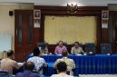 Rapat perdana pengurus PGRI Sumsel dengan menerima SK dari Ketum PB-PGRI, berlangsung di Aula SMKN 6 Palembang, Senin 1 Juni 2026