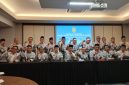 Ketua PGRI Sumsel Assoc Prof Bukman Lian, Wakil Ketua 1 PGRI Sumsel Lukman Haris, Pembina PGRI Sumsel Dr Ahmad Zulinto bersama para pengurus 17 Kabupaten/Kota di Sumsel usai rapat koordinasi di Hotel Wyndam OPI Hotel, Selasa 9 Juni 2026.