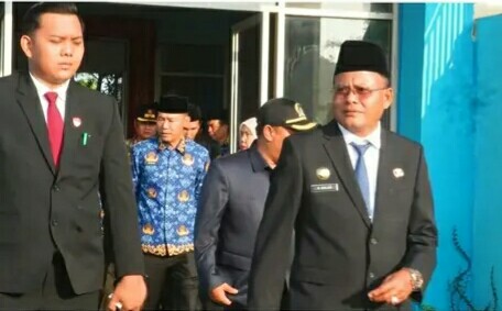 Wali Kota Prabumulih H Arlan memimpin upacara peringatan Hari Lahir Pancasila di Stadion Talang Jimar, Kota Prabumulih, Selasa 2 Juni 2026.