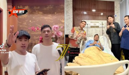 Tangkapan layar, pernyataan Direktur SCW M Sanusi AS pada akun tiktok @scw_sumsel dan foto Wakil Wali Kota Prima Salam tengah dirawat di RSPAD Gatot Subroto Jakarta.