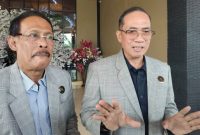 Ketua Dewan Pendidikan Kota Palembang, Dr H Ahmad Zulinto SPd MM ketika memberikan keterangan pers di Graha KM 7 Palembang, Kamis 11 Juni 2026.
