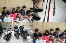 Polsek Ilir Barat I Palembang dan Tim Gabungan Samapta Polrestabes berhasil mengamankan enam orang pemuda, beserta senjata tajam dan tiga unit motor dalam aksi tawuran brutal di kawasan Lambidaro, Jumat 12 Juni 2026.