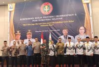 Konferensi Kerja Provinsi [Konkerprov] PGRI Sumatera Selatan I/2026 yang digelar di Ballroom Wyndham OPI Hotel, Jumat 19 Juni 2026.